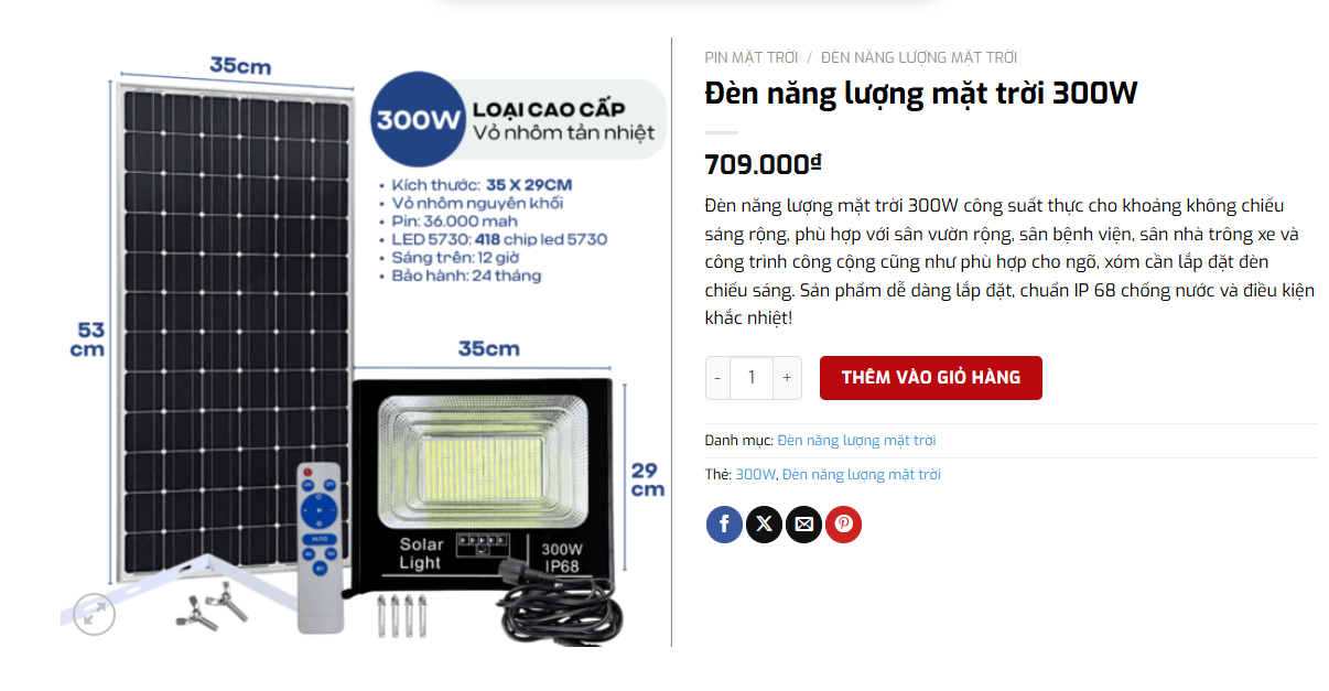 Khám Phá Top 5 Đèn Năng Lượng Mặt Trời 300W Tốt Nhất Năm Nay